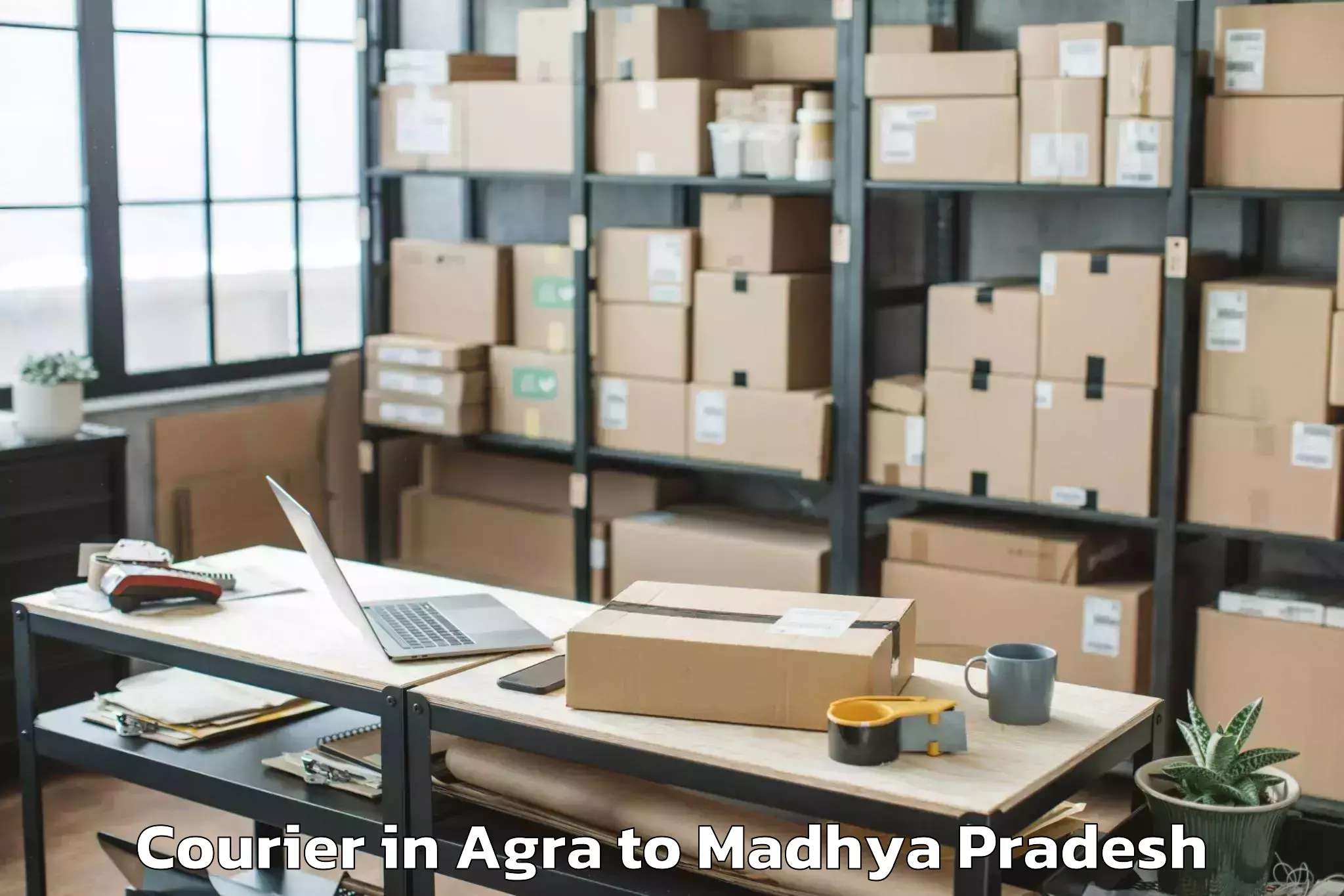 Book Agra to Bhanpur Courier Online